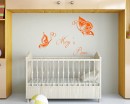 Butterfly Customized Name Children Wall Decals Baby Nursery Name Wall Stickers